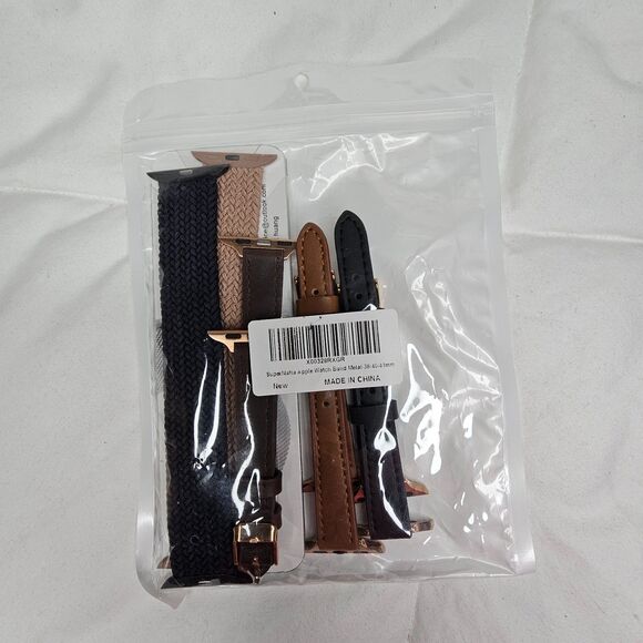 Apple Watch Compatible 38/40/41mm Leather, braided, & Stainless Steel Bands - Picture 2 of 5
